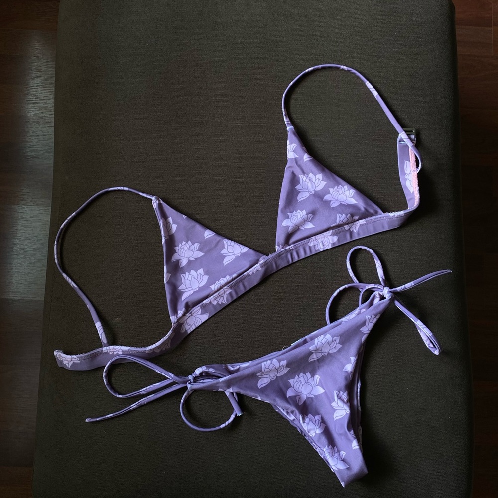 Two piece bikini set.